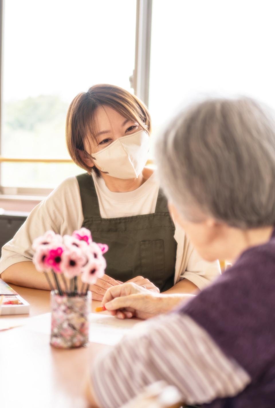 利用者様に寄り添うスタッフ
